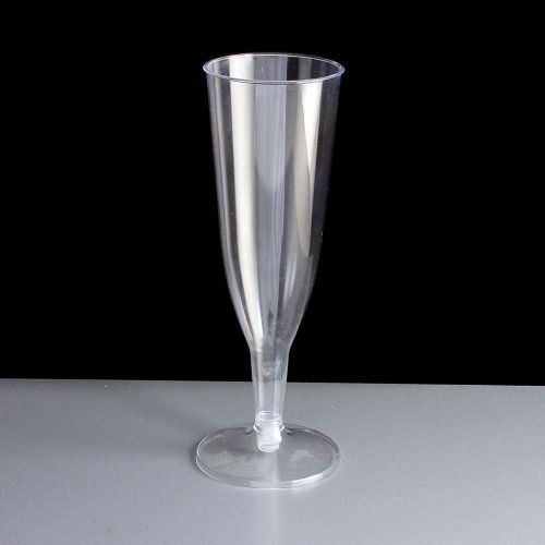 8 x Plastic 2 Piece Champagne Flute Glass