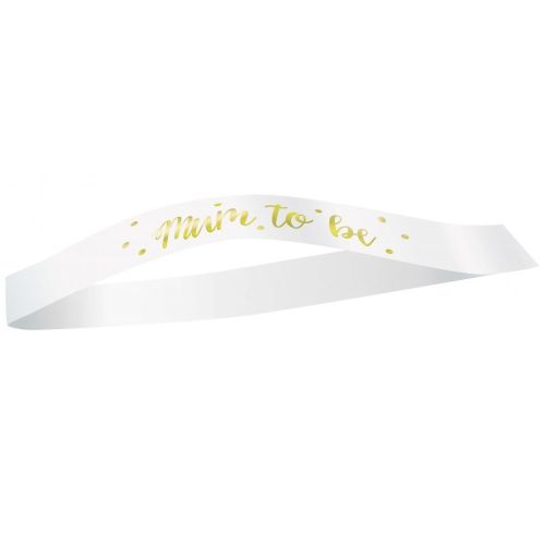 Mum To Be Gold Satin Sash