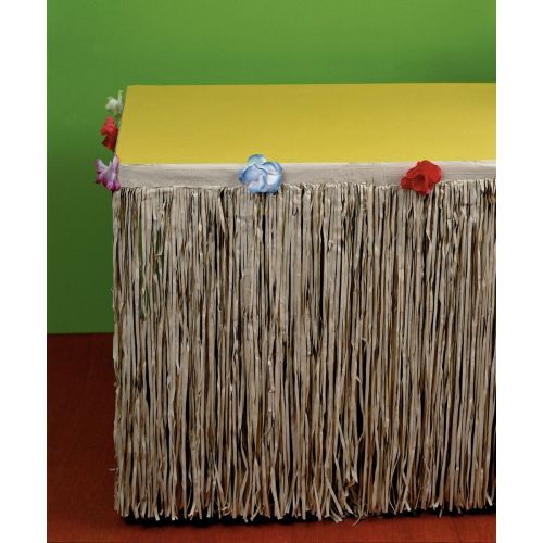 Hawaiian Natural Paper Table Skirt