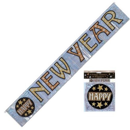 Happy New Year Fringed Banner