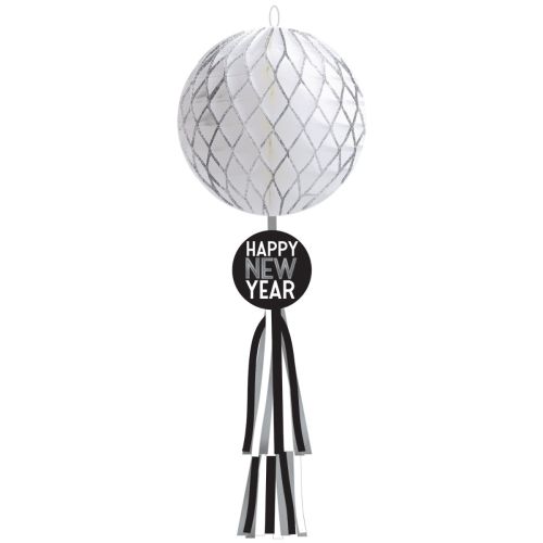 New Year Discoball Glitter Honeycomb With Tail Decoration