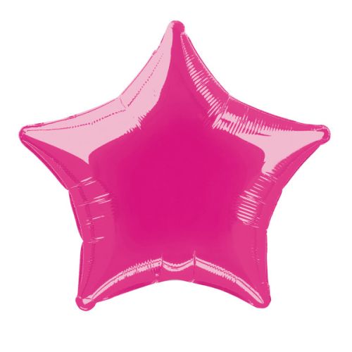 Metallic Hot Pink Star Standard Foil Balloons