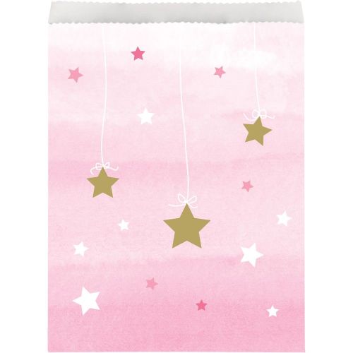 10 x Twinkle Little Star Pink Paper Party Bags