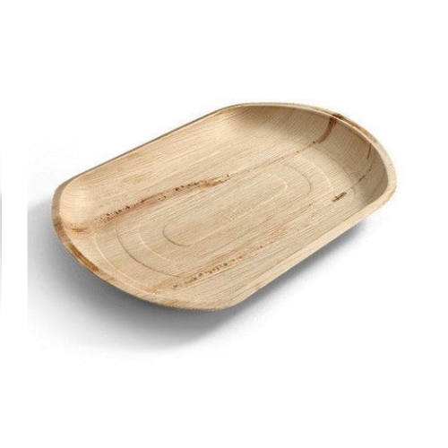 10 Oval 22" x 12" Biodegradable Palm Leaf Platter 