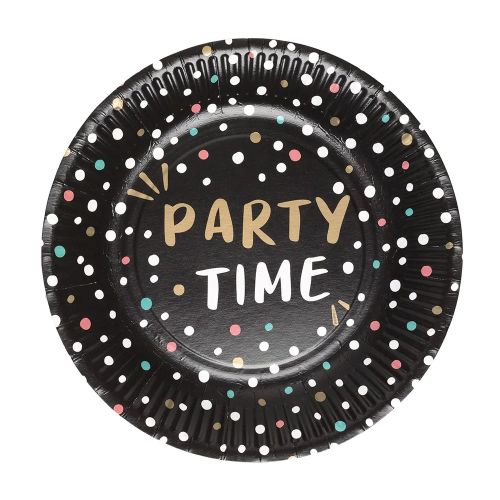 8 x 'Party Time' Paper Plates 