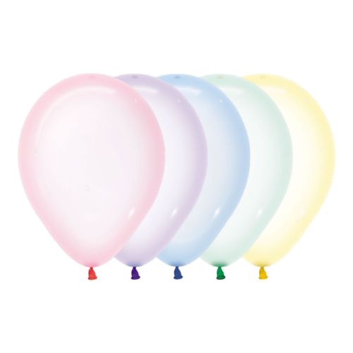 Coloured Pastel Crystal Latex Balloons