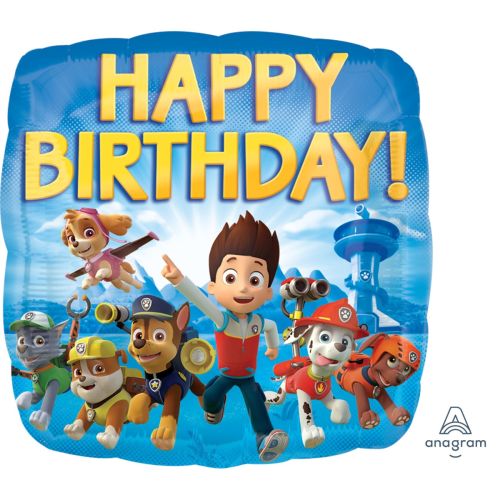 Paw Patrol Happy Birthday Standard Foil Balloon