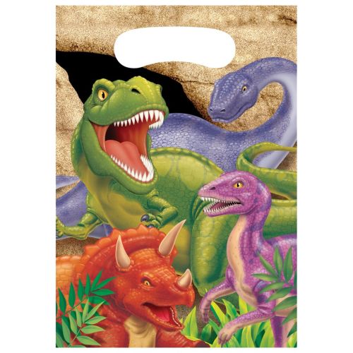 8 x Dino Blast Plastic Loot Bags