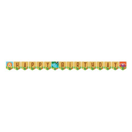 Jungle Safari Happy Birthday Banner