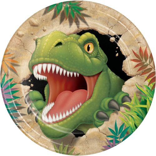 8 x Dino Blast 9" Paper Plates