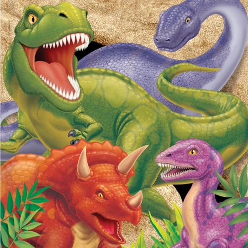 16 x Dino Blast Lunch Napkins