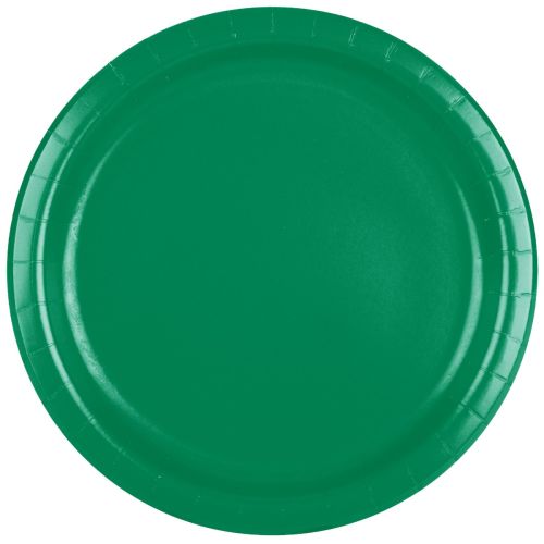 16 x Forest Green Round Paper Party Plates