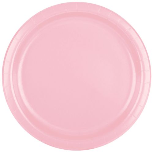 16 x Baby Pink Round Paper Party Plates