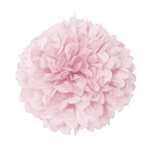 Baby Pink Paper Puff Ball Decoration