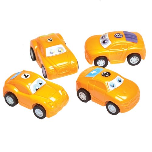 4 Mini Pull Back Racing Cars