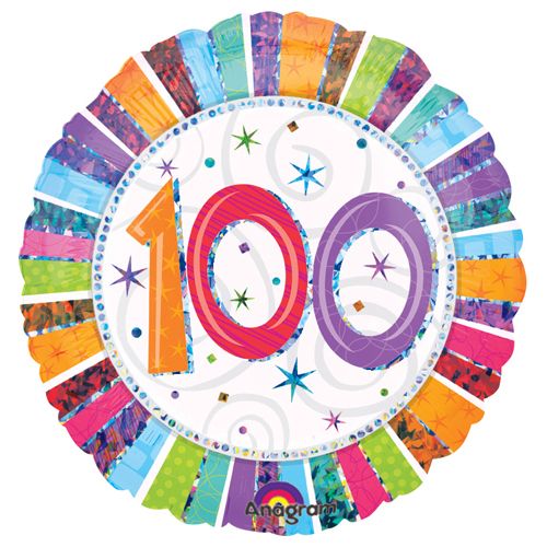 Radiant 100th Foil Balloon