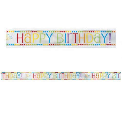 Happy Birthday Rainbow Foil Banner