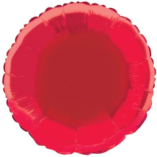 Metallic Red Round Standard Foil Balloons