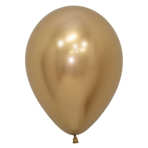 Gold Sempertex Reflex Chrome Latex Balloons