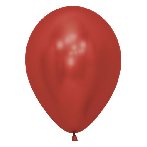 Crystal Red Sempertex Reflex Chrome Latex Balloons