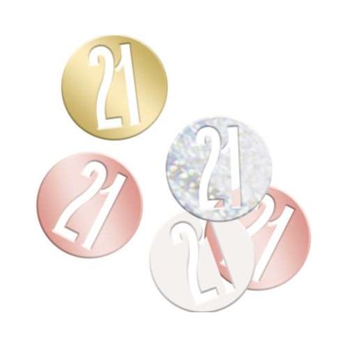 Rose Gold Mix Age 21 Table Confetti
