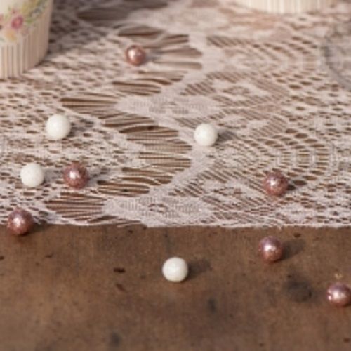50 Rose Gold Mini Glitter Ball Table Decorations