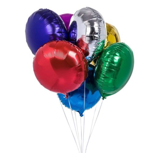Metallic Coloured Round Foil Balloons