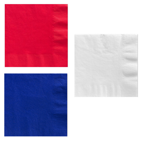 Red, White And Blue Paper Napkins