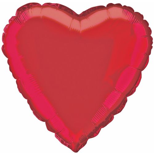 Metallic Red Heart Standard Foil Balloons