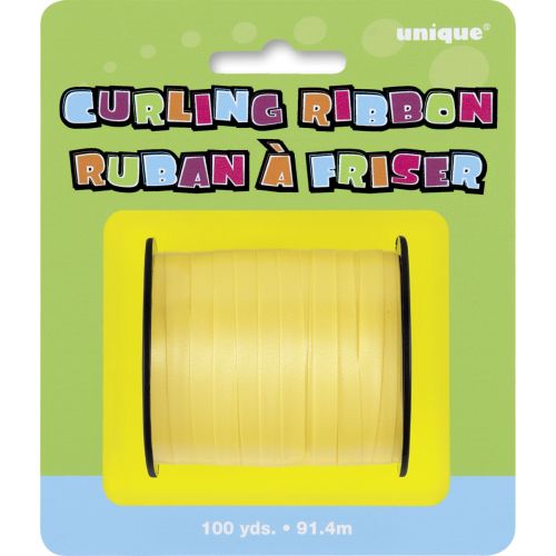 Small 100yd Matte Colour Curling Ribbon Reels-Yellow