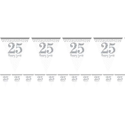 25 Happy Years Silver Anniversary Bunting