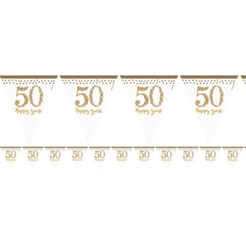 50 Happy Years Golden Anniversary Bunting