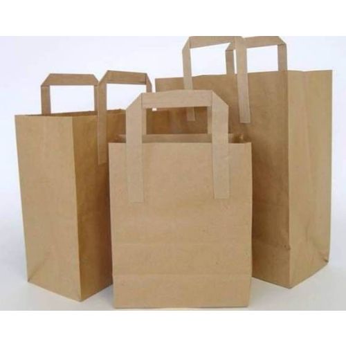 250 x Large Brown Tape Handle Paper Carrier Bags 