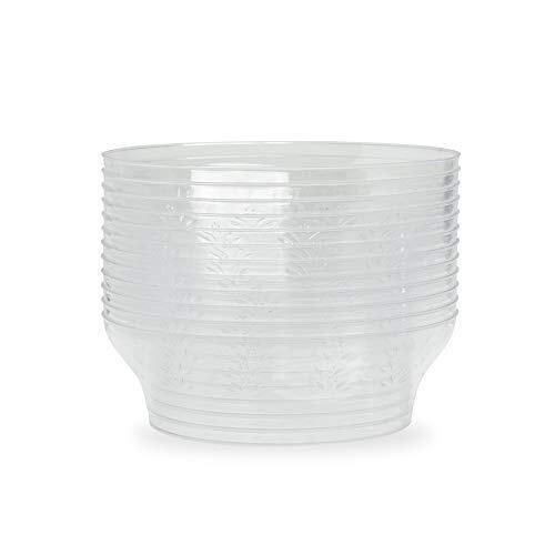 12 x Reusable Clear Plastic 10oz Bowls
