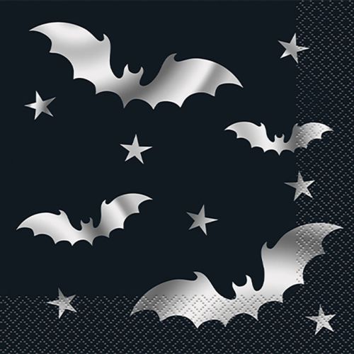 20 x Silver Bats Napkins