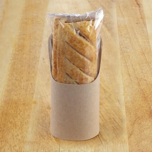 Colpac Kraft Tortilla Sleeves - Pack Of 1000 Compostable & Recycled Paper Wraps For Food Service