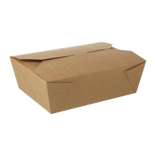 160 x Kraft Card 2600ml #4 Takeaway Food Boxes 