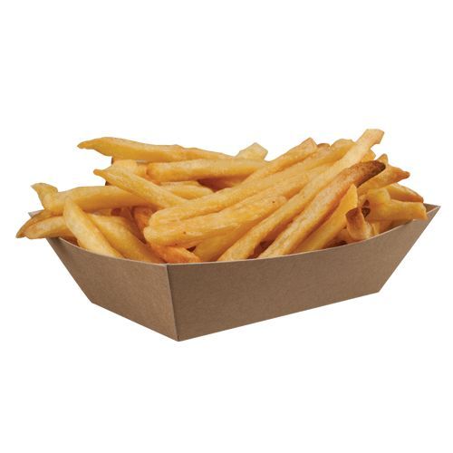 500 x Small Kraft Brown Card Chip Trays