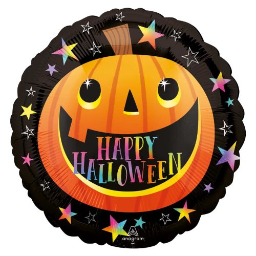 Smiley Halloween Pumpkin Foil Balloon