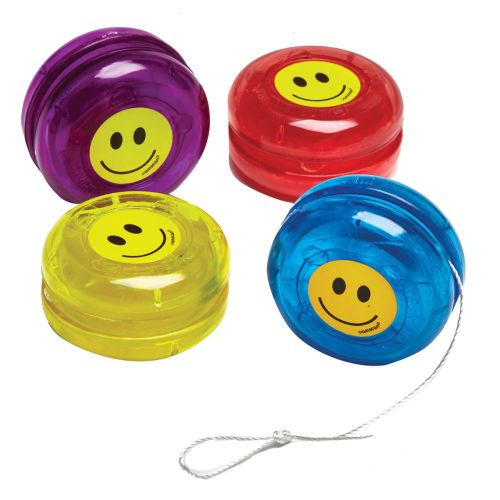 4 Smiley Yo Yo Toys