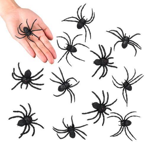 12 Pack Of Plastic Spiders