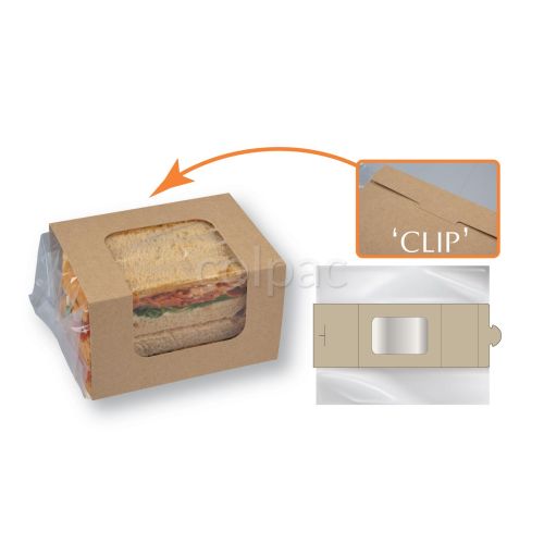 500 x Colpac Square Cut Sandwich Clasp Clip Pack