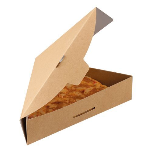 500 x Colpac Kraft Brown Pizza Slice Boxes