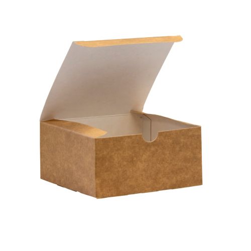 Square Card Burger Boxes - Kraft or Black (Pack of 250 )