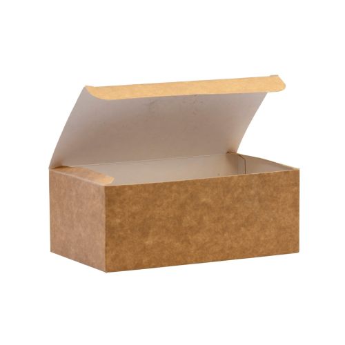 500 x Medium Rectangular Kraft Card Food Boxes