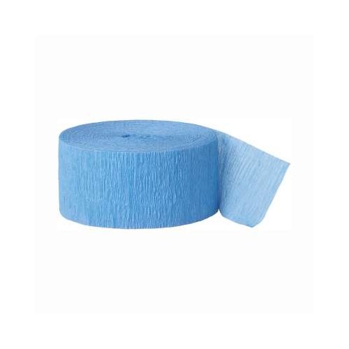 Baby Blue Crepe Paper Streamers Roll
