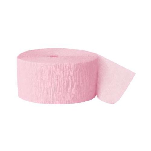 Baby Pink Crepe Paper Streamers Roll