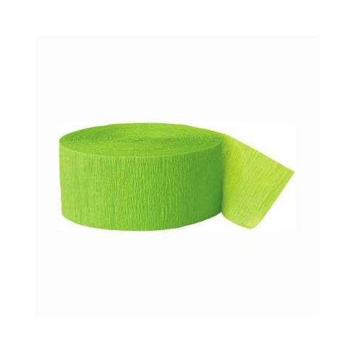 Lime Green Crepe Paper Streamers Roll