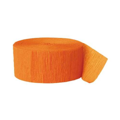 Orange Crepe Paper Streamers Roll