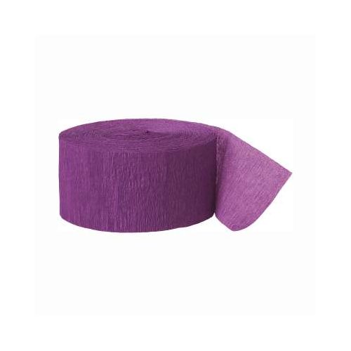 Purple Crepe Paper Streamers Roll